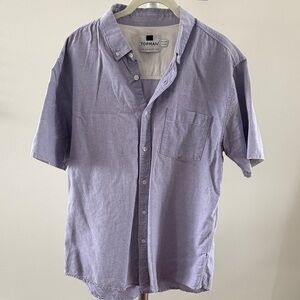 Topman Lavender Casual Button-Down Shirt